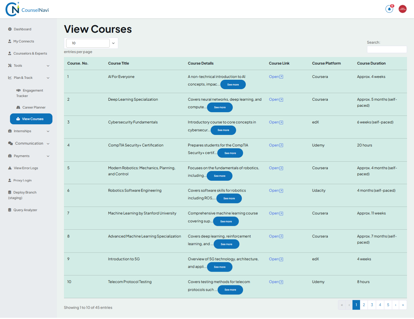 View Courses